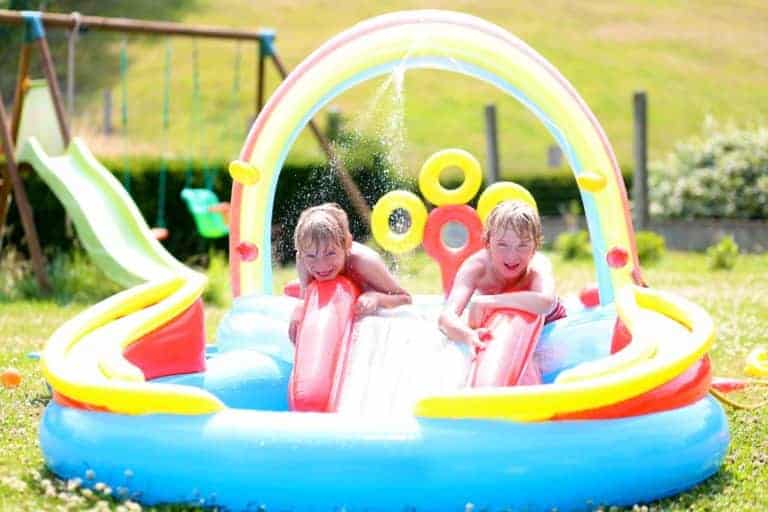 blow up kiddie pool with slide