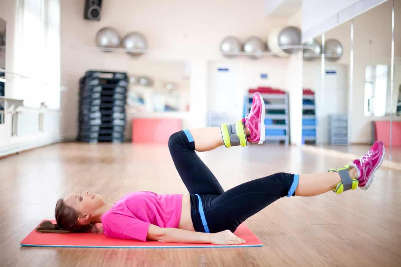 women wearing ankle weights