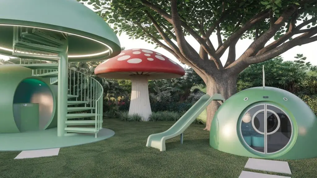 futuristic kids garden